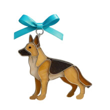 Bright And Cartoon Dog Shape Sun Catcher Ideal-german shepherd