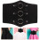 Corset Masculino Preto Couro Sintético Com 8