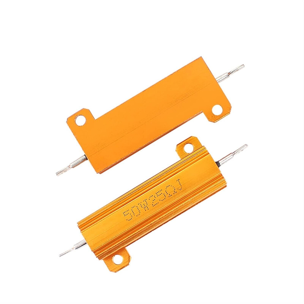 2Pcs 50W Aluminum Shell Power Resistor 30K Ohm Wirewound Insulation Heat Dissipation 9412369509765