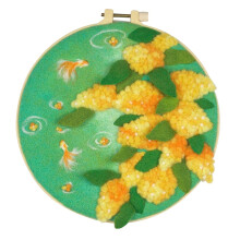 Starterset voor het vilten van natuurlijke linnen bloemen,-W440