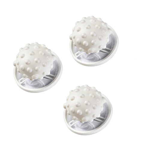 Wasmachine Haarfilternetzak 3PCS Wasfilterbal Eenvoudig-Wit