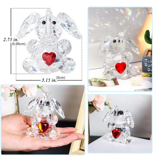 Handmade Crystal Elephant Statue Elephant Figurine Home Decors 2