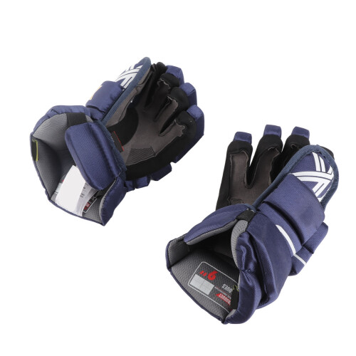 1 Paar marineblaue Eishockeyhandschuhe, 2
