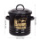 Enamel Bacons Fat Grease Collector Jar-Red Filter scraper spong 7