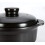 Ceramic Casserole Dish with Lid, 2L Black Earthenware Pot,  Temp Resistant, Even Heating 2