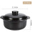 Ceramic Casserole Dish with Lid, 2L Black Earthenware Pot,  Temp Resistant, Even Heating 5