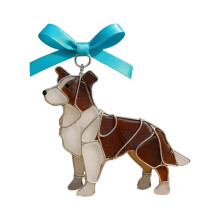 Lovely Dog Shape Sun Catcher Decoration Acrylic-border collie