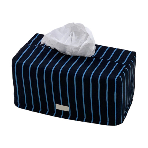 Washable Tissue Box Holder-blue stripes Rectangular tissue b