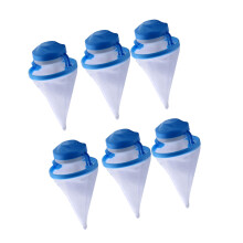 Filtre flottant efficace pour le linge, 6 pièces, filet de-Bleu