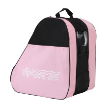 Ice Skate Bag, Large Capacity Storage For Ice And Inline Skates, Fits Kids And Adults, Light Pink