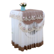 Decoratieve macramé wasmachinehoes, elegante stofhoes die bescherming biedt tegen de zon en thermische isolatie, met voorgesneden venster.