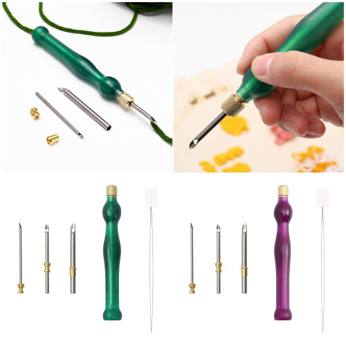 Russian Punch Needle Set for Craft Featuring Portable-Purple 2