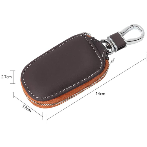 Capa para chave inteligente em couro, elegante e prática. 2