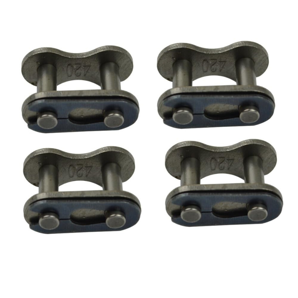 4 Pcs 420 Chain Master Link Atv Chain Connector For Go Kart Mini Bike Moped Scooter Dirt Bike 9412369509895