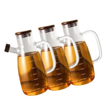 Distributeur d'huile en verre céramique luxueux-3 bidons d'huile