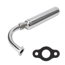 Tubo di espansione per motore a 2 tempi, silenziatore di scarico cromato resistente con guarnizione silenziatrice, ricambio aftermarket per la