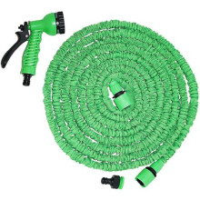 Dehnbarer Gartenschlauch mit 7 Sprühmustern, flexibler und leichter Schlauch mit strapazierfähigem Latexkern für vielseitige Bewässerung und