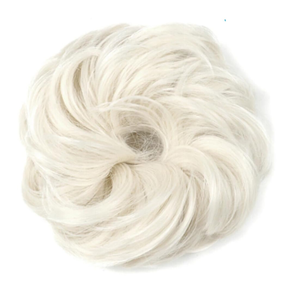 Unisex Synthetic Hair Bun Messy Chignon With Tassels Ponytail Extension Wave Bun For Women