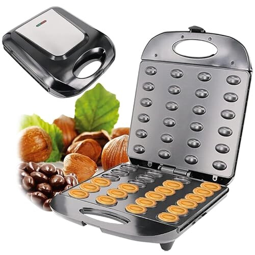 1400W Electric Nut Cake Maker With NonStick Coating, Indicator Light, DoubleSided Heating