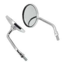 Oglinzi retrovizoare rotunde negre din plastic, manetă reglabilă, potrivite universal, oglindă laterală, înlocuire, construcție durabilă,