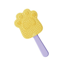 Brosse de massage douce et de perte pour félins-jaune violet le