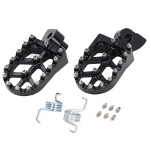 Pedane per moto da cross Perni in acciaio Materiale in lega di alluminio 4 Maggiore aderenza e controllo dello slittamento Processo CNC Finitura