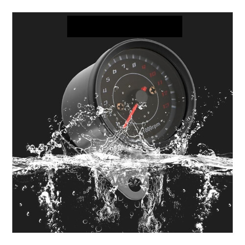 Universal Black Motorcycle Speedometer Tachometer Combo with LED Backlight MultiFunction Gauge 2