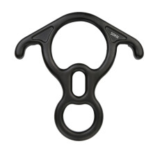 Climbing Descender Belaying Ring Rappelling Device Mountaineering Accessory Black Compatible With Carabiners