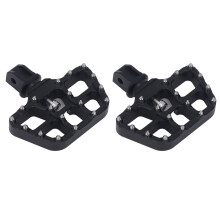 Pedane poggiapiedi per moto in alluminio CNC, universali, larghe, antiscivolo, resistenti, facili da installare, girevoli a 360, eleganti (1 paio)