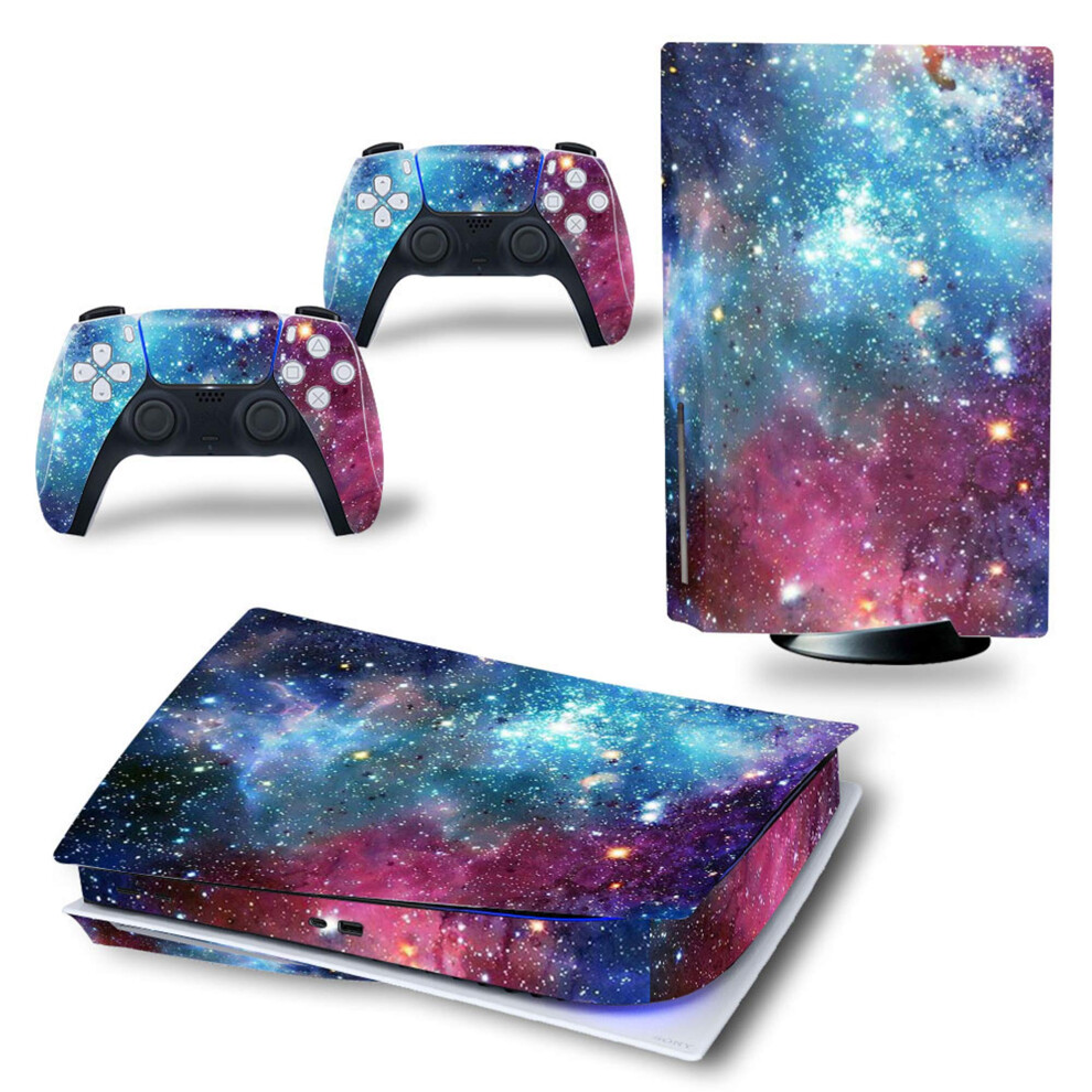 Starry Sky Vinyl Decal Skin Set For Ps5 Console And Controller Digital Edition Scratchresistant Blue 9001264599041