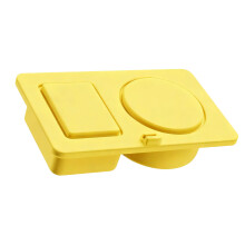 Foldable Leakproof 2 Section Silicone Spice Holder Easy-Yellow
