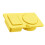 Foldable Leakproof 2 Section Silicone Spice Holder Easy-Yellow 1