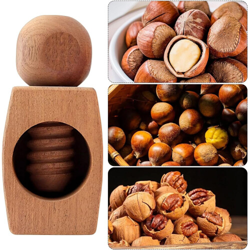 Nutcracker Tool Hedge Shaped Walnut Wood Claw Kitchen Utensil For Walnuts Hazelnuts Chestnuts 2