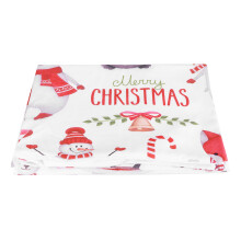 Kerstthema tafelkleed voor eettafels, rechthoekig tafelkleed met sneeuwvlokken- en hertenprint en waterafstotend oppervlak, ideaal voor keuken en