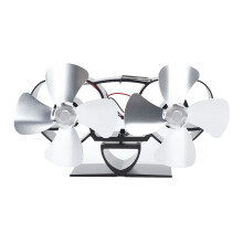 Warm Air Circulation Silent Operation Dual Motors Thermoelectric Technology Overheat Protection Heat Powered Stove Fan For Outdoor Tent Heater