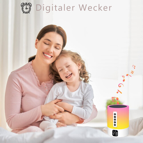 Ηχείο Bluetooth με δροσερό ξυπνητήρι, λειτουργία λευκού θορύβου για μωρό ή ενήλικες, 2