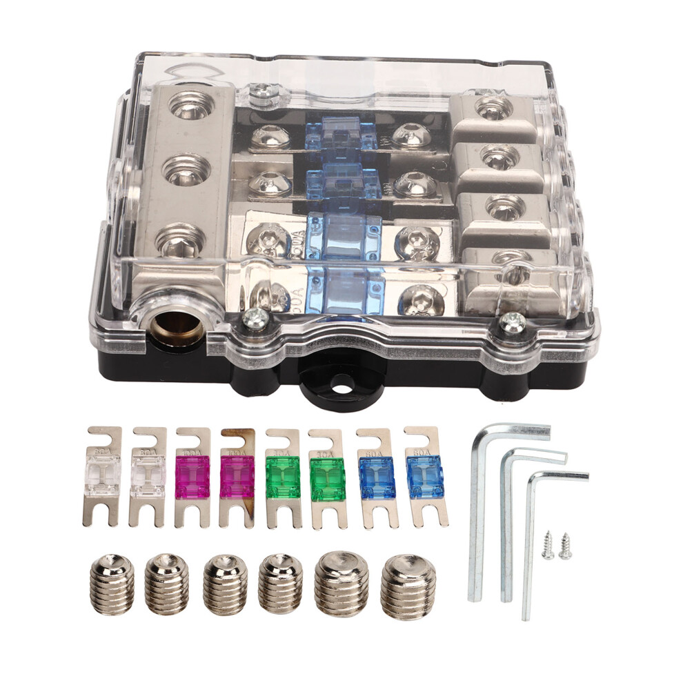 Compact Fuse Holder 12V Waterproof Fuse Box W/ Led Indicator Flame Retardant Material Neat Wiring System Universal Protection Negative Bus Fuse 9139052795693