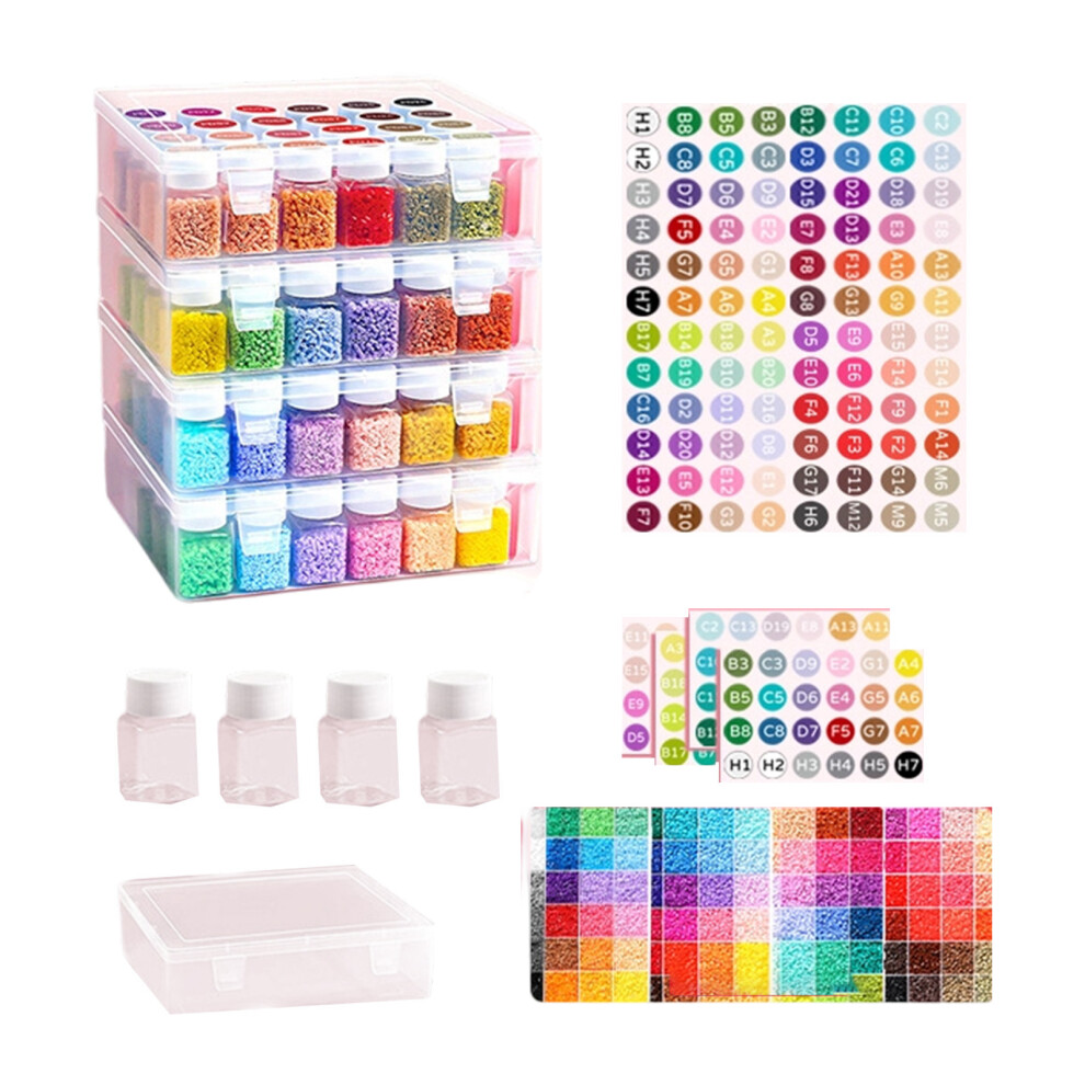 Complete Diy Beads Craft Set With Assorted-96 Colors Standard M 7627000472175