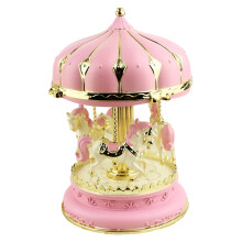 Karussell-Spieluhr, luxuriöse Spieluhr mit Farbwechsel,-Rosa