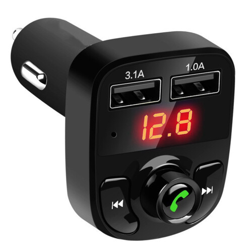 Πομπός FM αυτοκινήτου με Bluetooth, γρήγορη φόρτιση, διπλές θύρες USB, 4 ταυτόχρονη 2