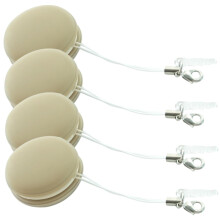 Macaron Shape Screen Cleaner Wipes 4Pcs Eyeglasses Phone Screens Dust Fingerprint Removal Khaki Microfiber 3.5X3.5X1.6CM