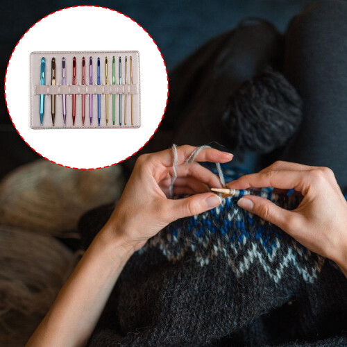 Professional Knitting Hook Set 12 Size Ergonomic Designs Craft 1