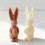 2PCS Flexible Silikon Urlaub Kerze Formen Kaninchen Eier Design 6