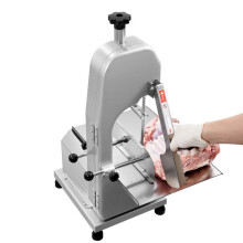 Scie à Ruban Électrique Commerciale pour Viande-Duoku-650 W-Machine à Scier les Os de Comptoir-Épaisseur Coupe Maximale 4,33 po