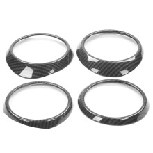 Embellecedor de anillo de ventilación para salpicadero de coche, cubiertas de salida de CA de fibra de carbono estilo Sport Decor que mejoran el