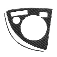 Juego de pegatinas decorativas de lujo para interiores, 4 paneles de instrumentos y de transmisión, textura de fibra de carbono de primera calidad,