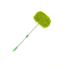 Esfregão de lavagem de carros com cabo longo, ferramenta de limpeza sem riscos, luvas de microfibra, rodo para para-brisa, escova extensível para