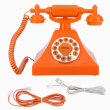 Telefoonlijn in vintage stijl, kristalhelder geluid, wandcontactdoos, duurzame materialen, verbindt twee telefoons, universeel 4-aderig ontwerp,