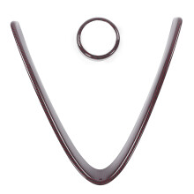 Embellecedor de parrilla frontal en forma de V para modificación de automóviles, cubierta de parrilla de parachoques de fibra de carbono real con