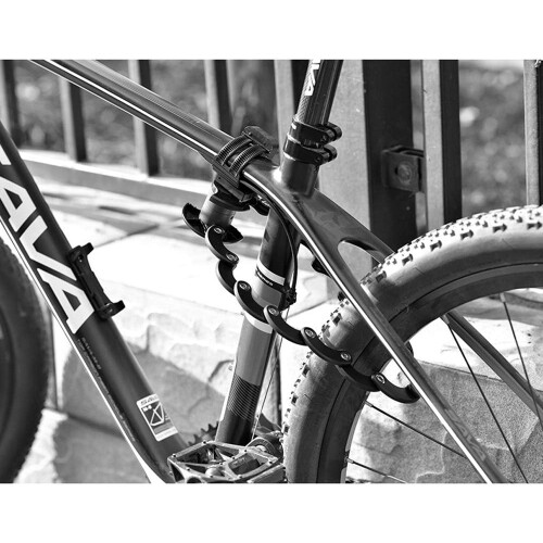 Bicycle Lock HeavyDuty AntiTheft Folding Round Chain Lock with QuickRelease Fixed Bracket Alloy MultiUse Outdoors 1